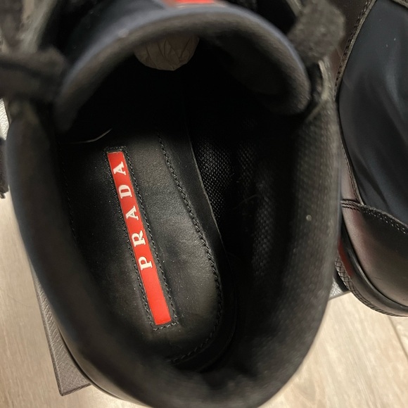 Prada Navy High Top sneakers US 8.5 - Picture 6 of 7